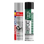 A tinta spray alta temperatura Refoc/Chemicolor suporta até 600 °C. Ideal para escapamentos, churrasqueiras e motores expostos ao calor intenso.