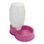 Bebedouro e Comedouro Duplo Pet Solution 5 L para Cães e Gatos Rosa