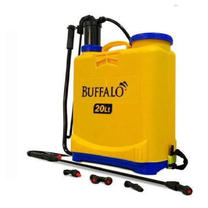 O Pulverizador Costal 20L Buffalo é ideal para aplicação de defensivos e fertilizantes, oferecendo conforto, resistência e pulverização uniforme para agricultura e jardinagem.