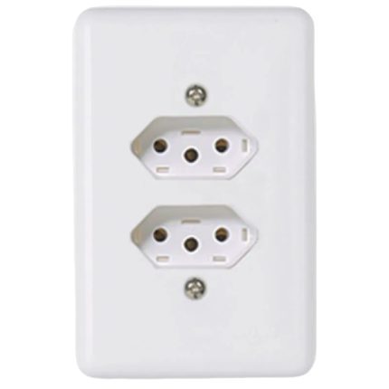 TOMADA EXTERNA DE EMBUTIR BIPOLAR 10A