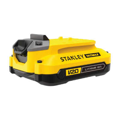 A bateria de íon de lítio 1,5Ah sistema 20V Stanley oferece desempenho consistente, recarga rápida e compatibilidade com diversas ferramentas da linha. É compacta, leve e ideal para uso profissional.