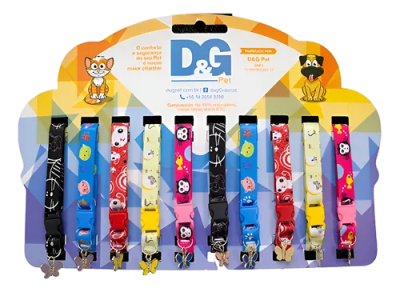 Coleira para gato com pingente de borboleta 26CM